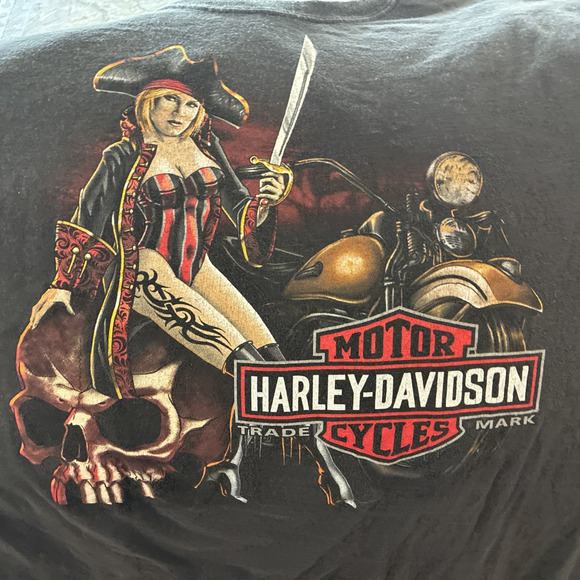 Z9836 Vintage Motorcycle Graphic T-Shirt Harley Davidson size L? - Picture 1 of 8